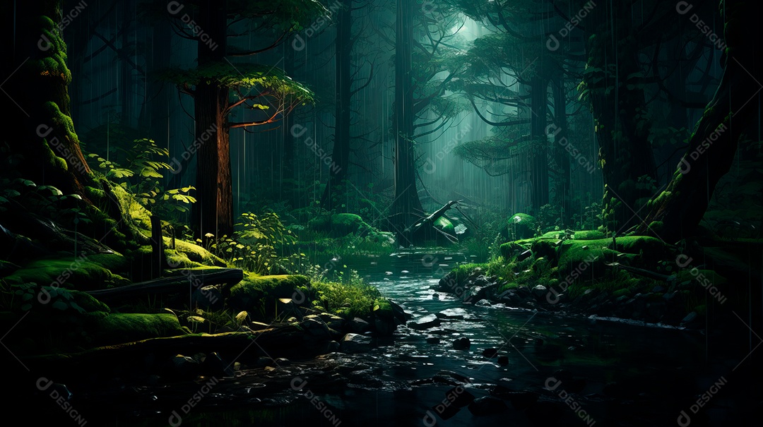 Retrato de ambiente chuvoso.