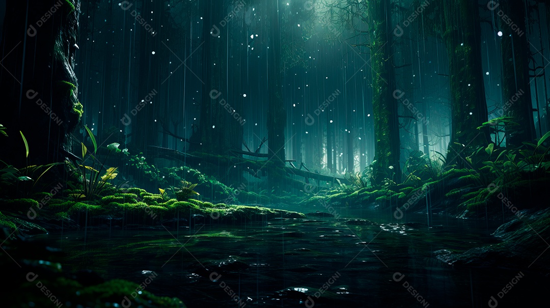 Retrato de ambiente chuvoso.