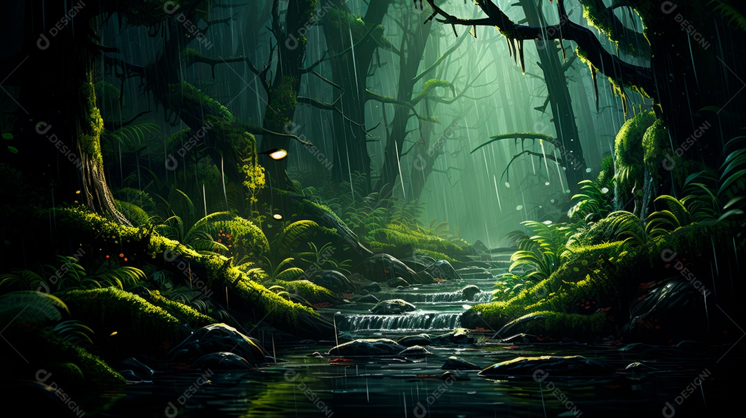 Retrato de ambiente chuvoso.