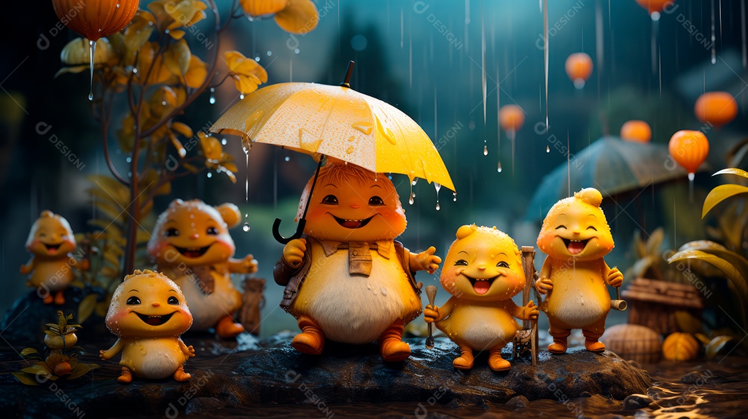 Retrato de ambiente chuvoso.