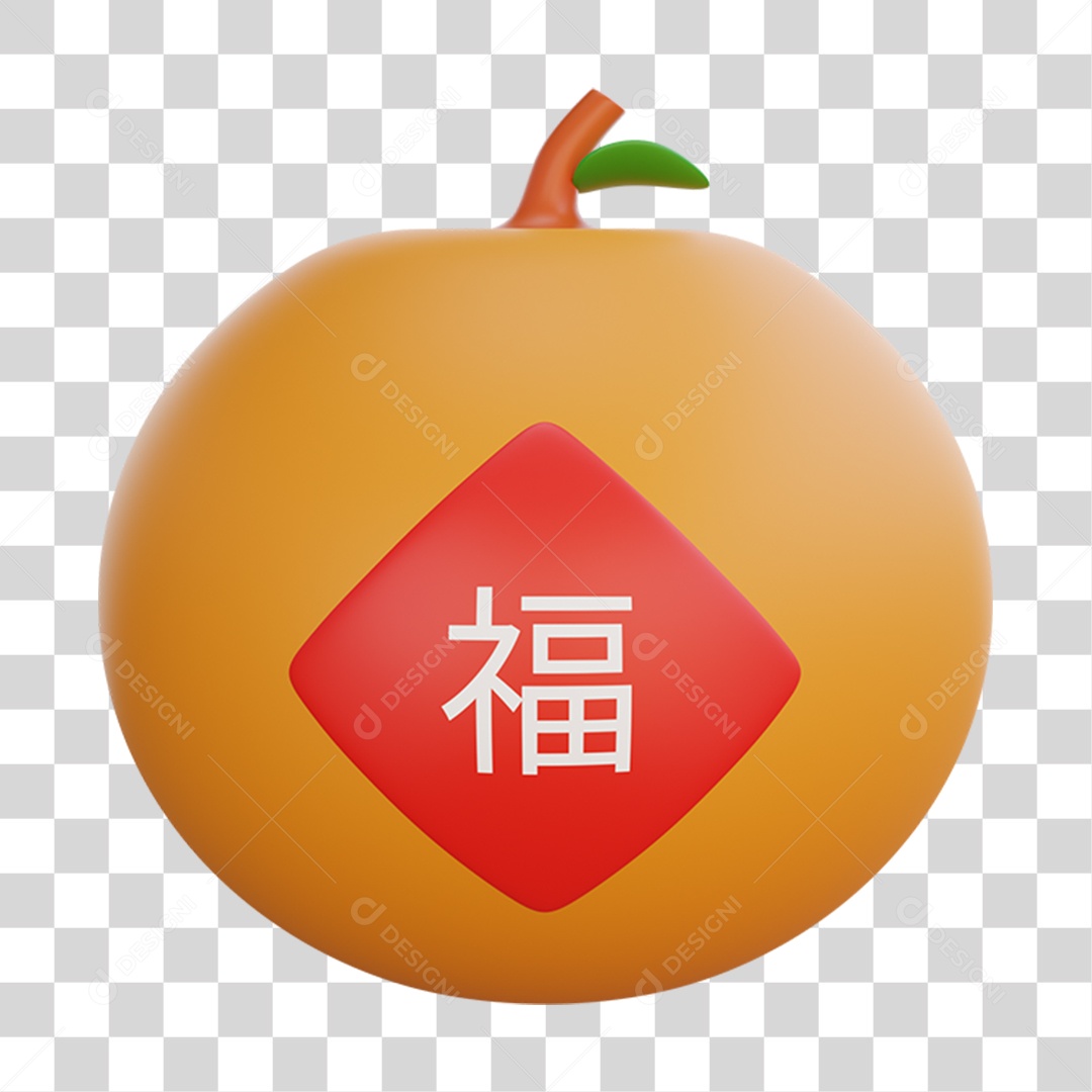 Elemento 3D Maçã Fruta Para Festivais da Cultura Chinesa PNG Transparente