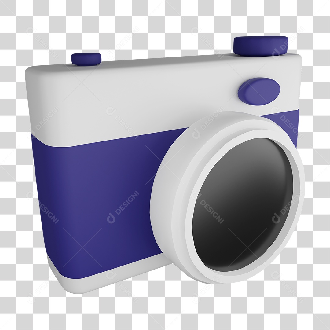 Elemento 3D Câmera Fitográfica PNG Transparente