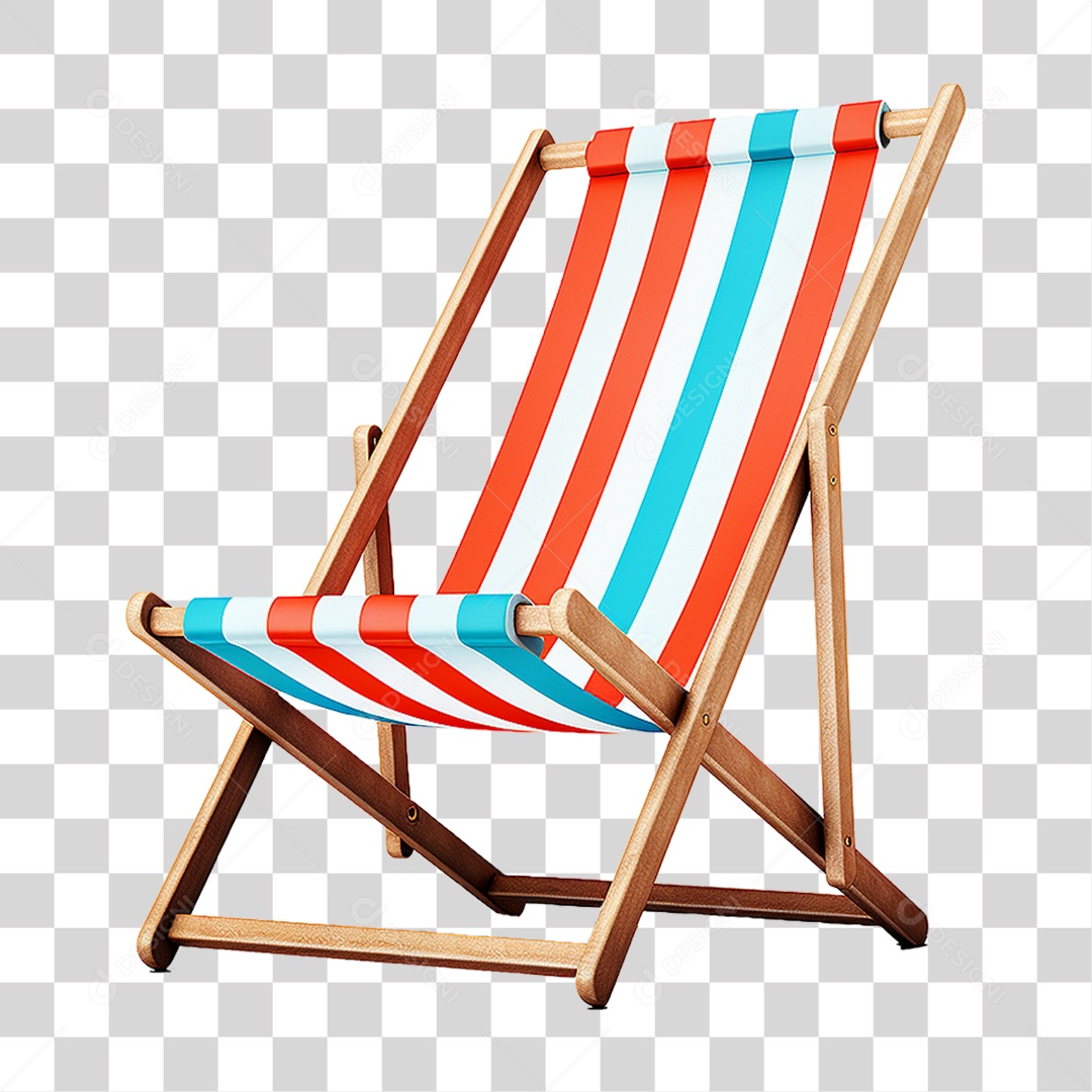 Cadeira de Praia com Pano PNG Transparente