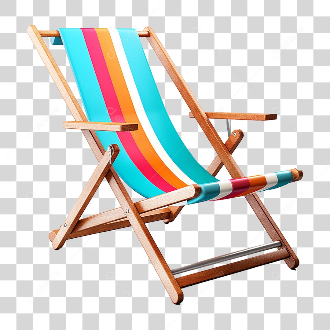 Cadeira de Praia com Pano PNG Transparente