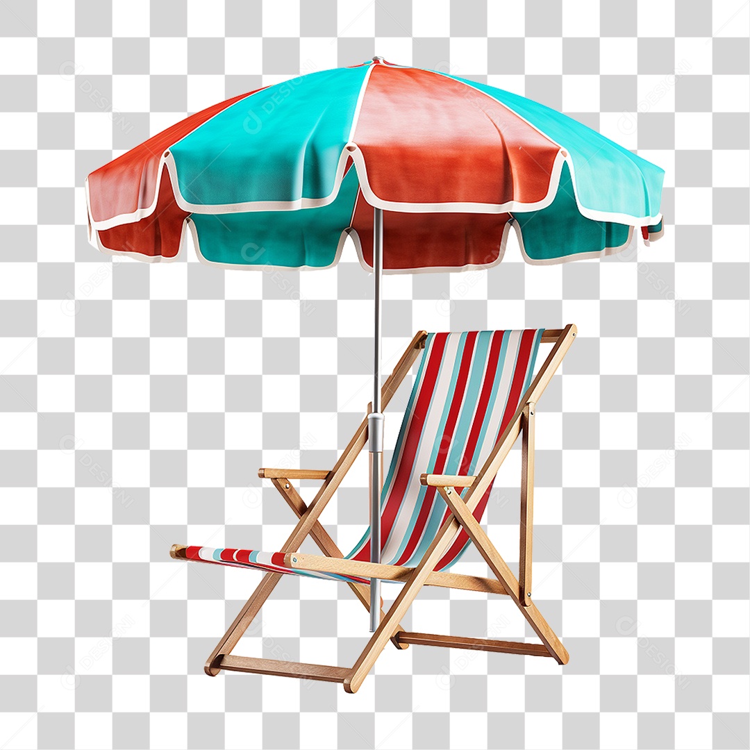 Cadeira de Praia com Pano PNG Transparente