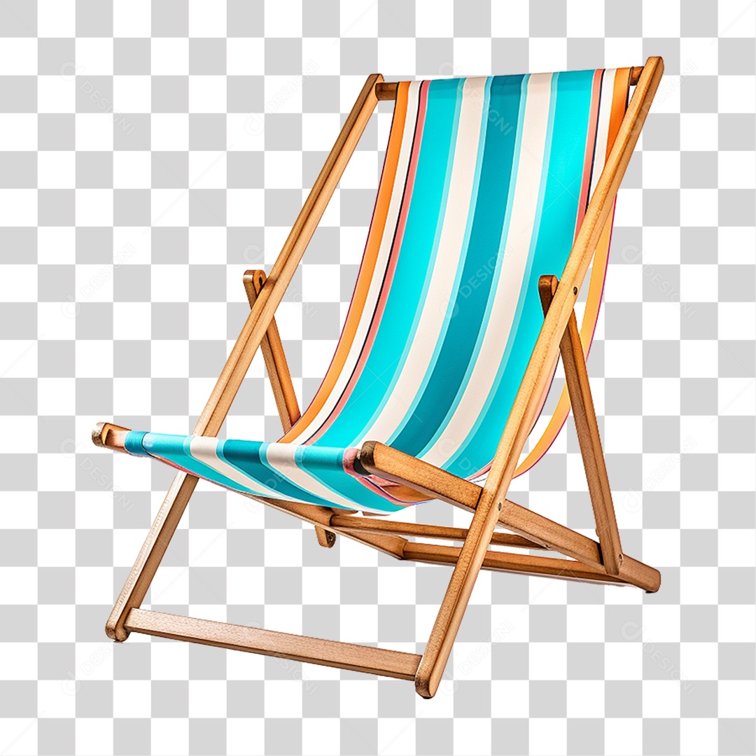 Cadeira de Praia com Pano PNG Transparente