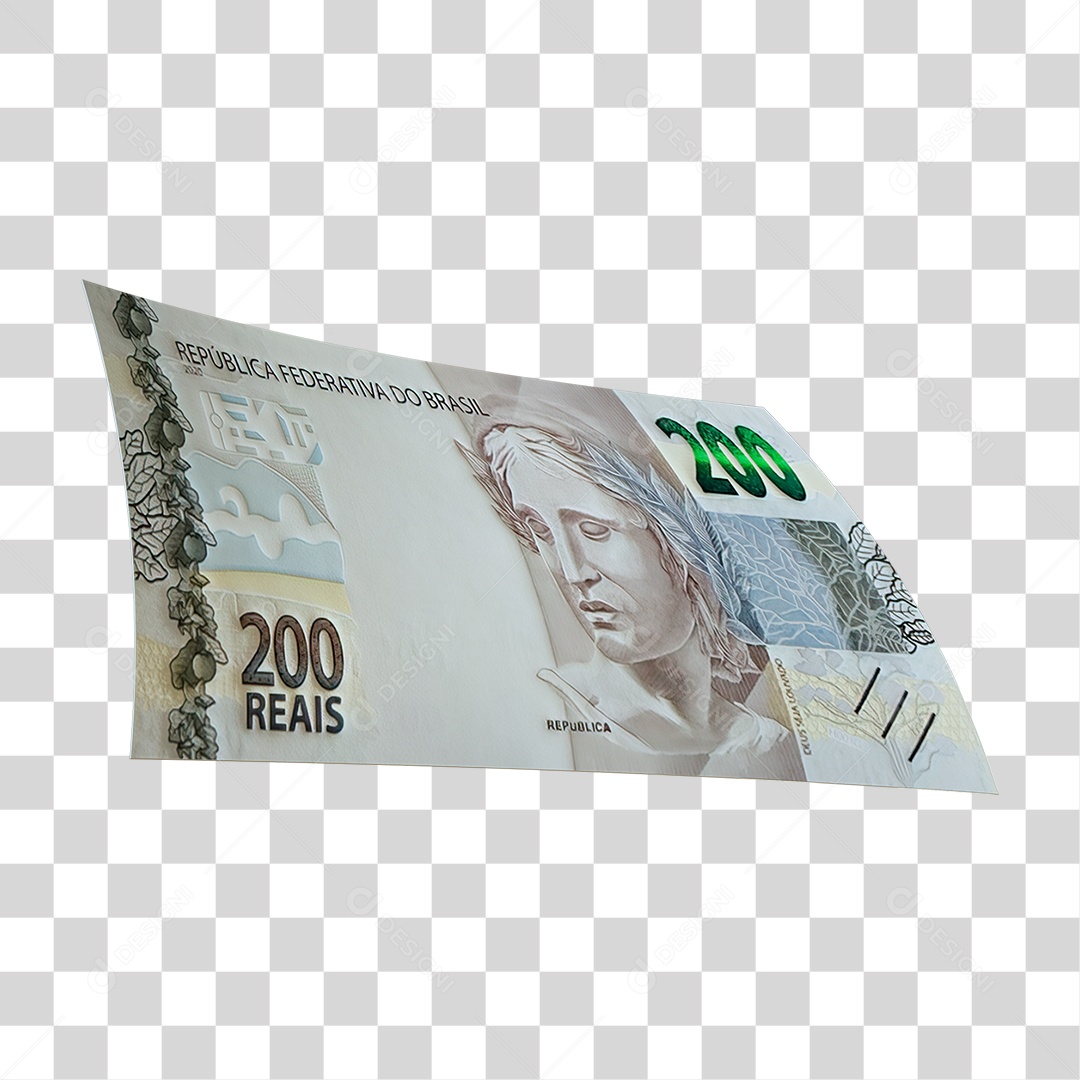 Nota de 200 Reais PNG Transparente