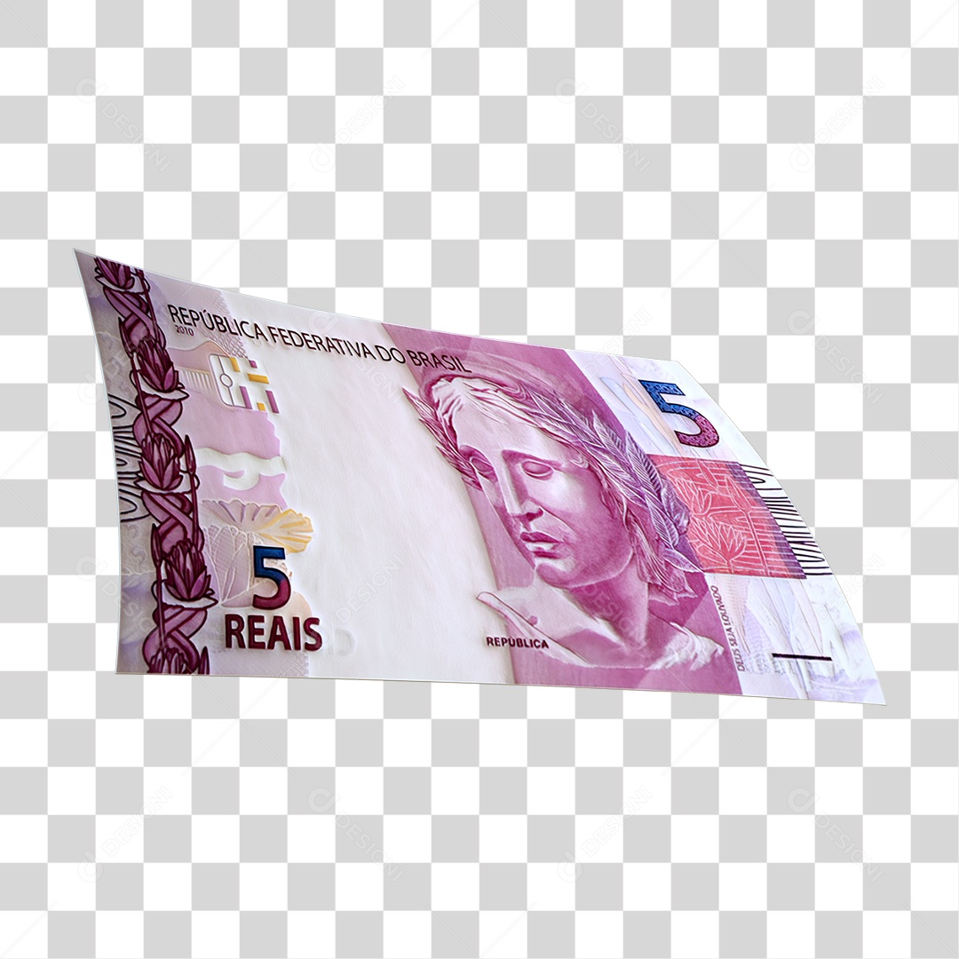 Nota de 5 Reais PNG Transparente