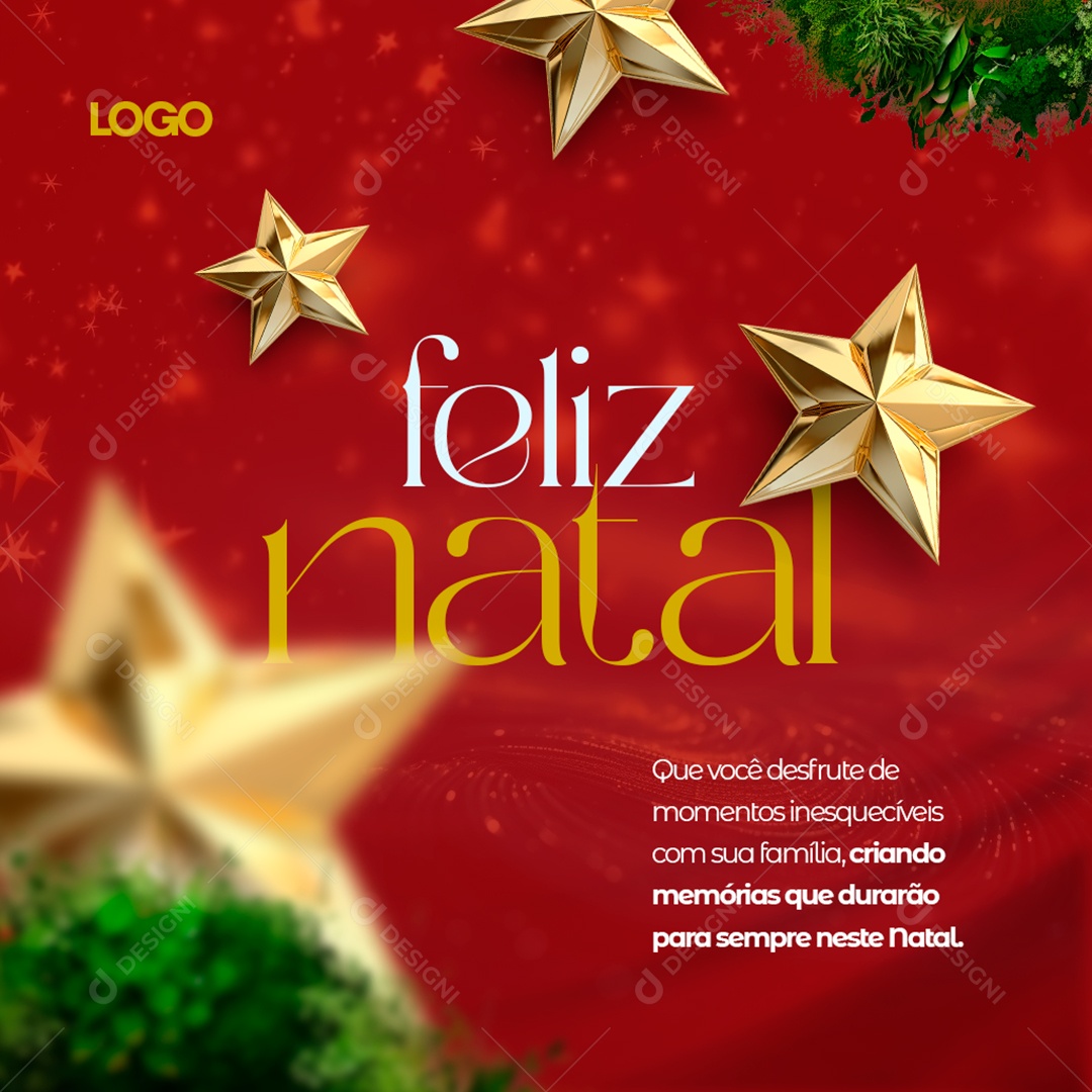 Feliz Natal Que Você Desfrute de Momentos Inesquecíveis com Sua Família Social Media PSD Editável