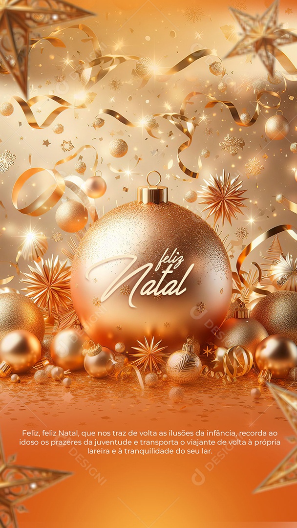 Story Feliz Natal Que Cada Presente que Você Dê ou Receba Seja um Lembrete do Amor e da Amizade Social Media PSD Editável