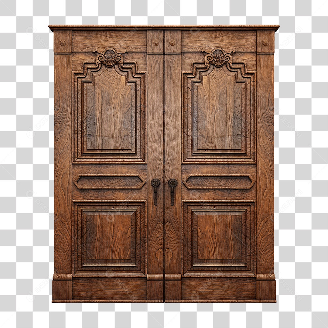 Porta de Madeira PNG Transparente