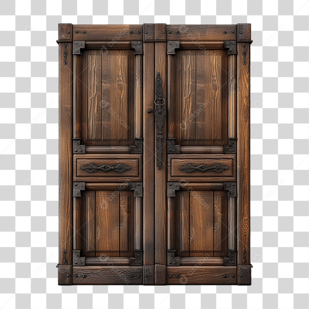 Porta de Madeira PNG Transparente