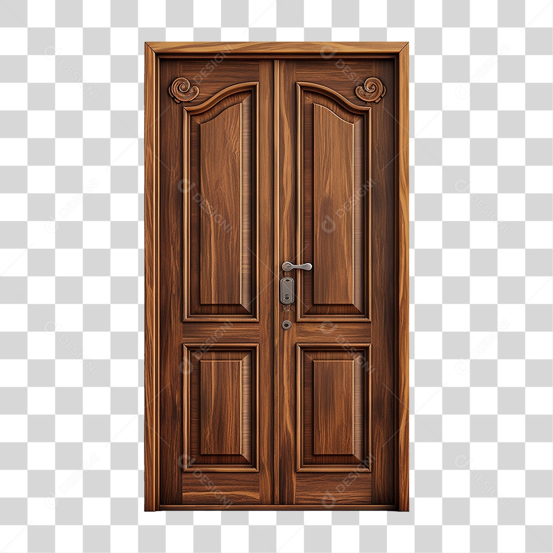 Porta de Madeira PNG Transparente