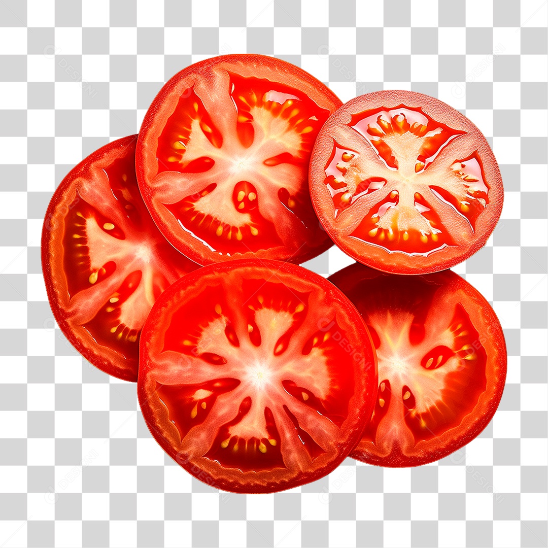 Fatia de Tomate PNG Transparente