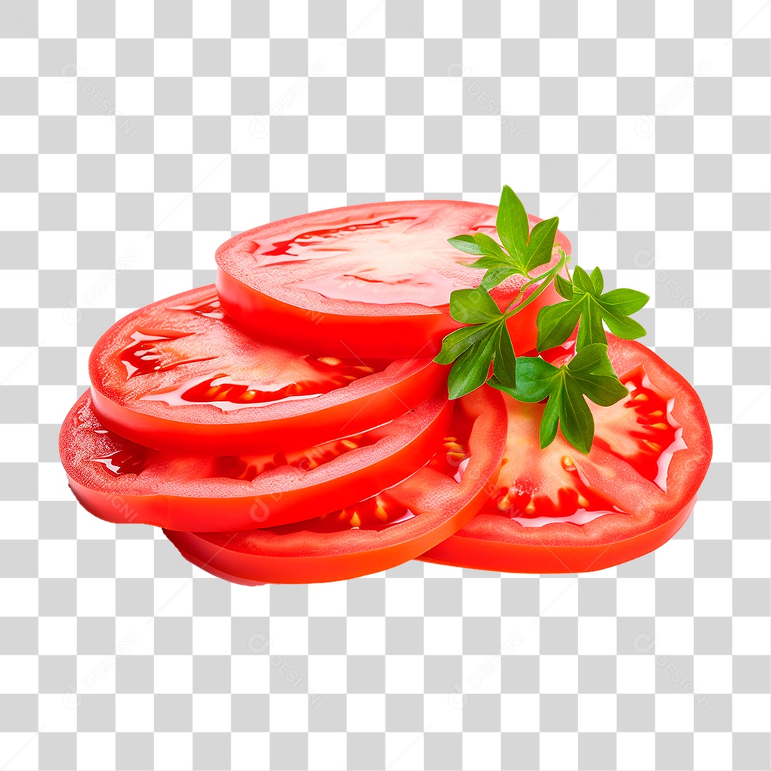 Fatia de Tomate PNG Transparente