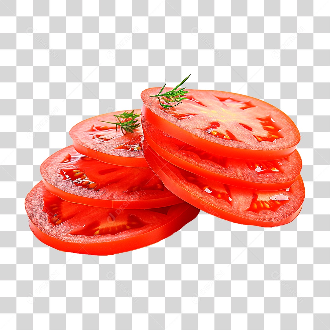 Fatia de Tomate PNG Transparente