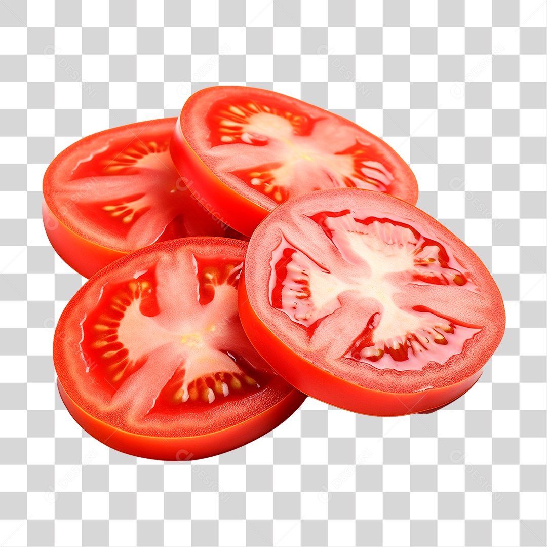 Fatia de Tomate PNG Transparente