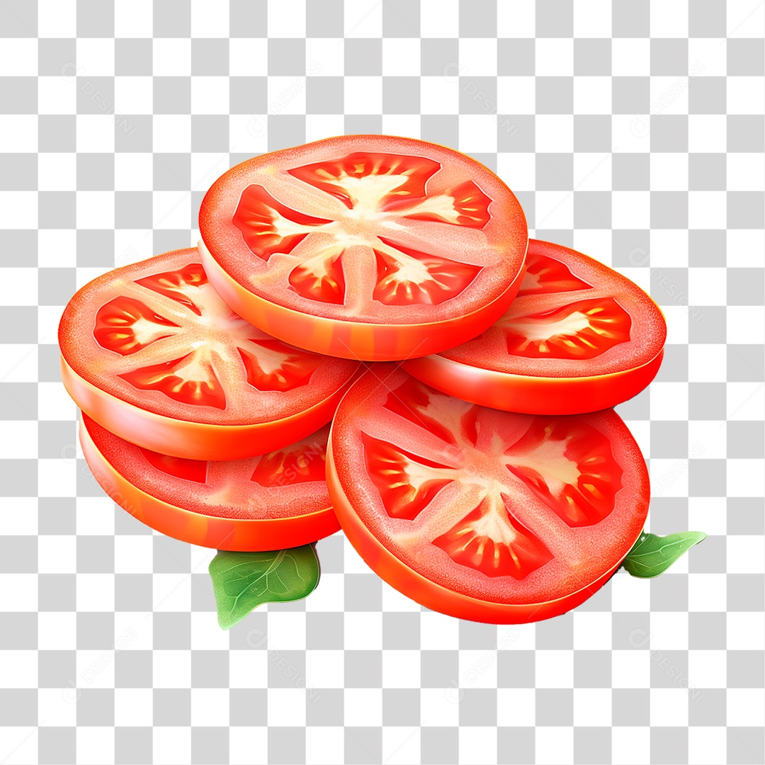 Fatia de Tomate PNG Transparente