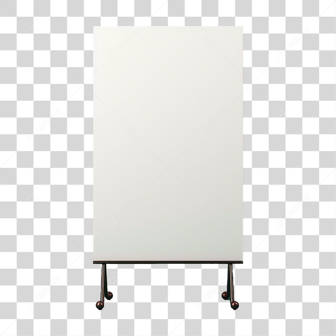 Elemento 3D Quadro PNG Transparente