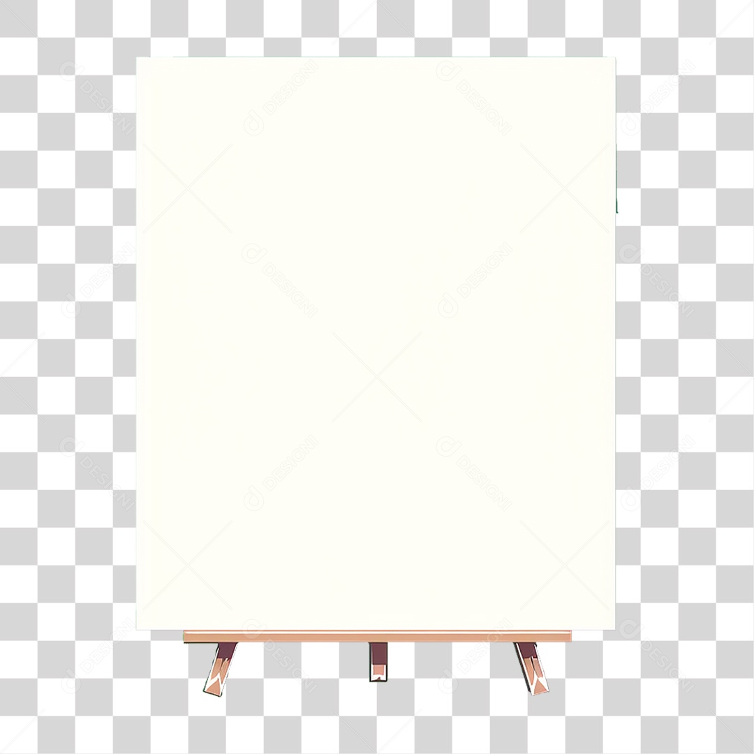 Elemento 3D Quadro PNG Transparente