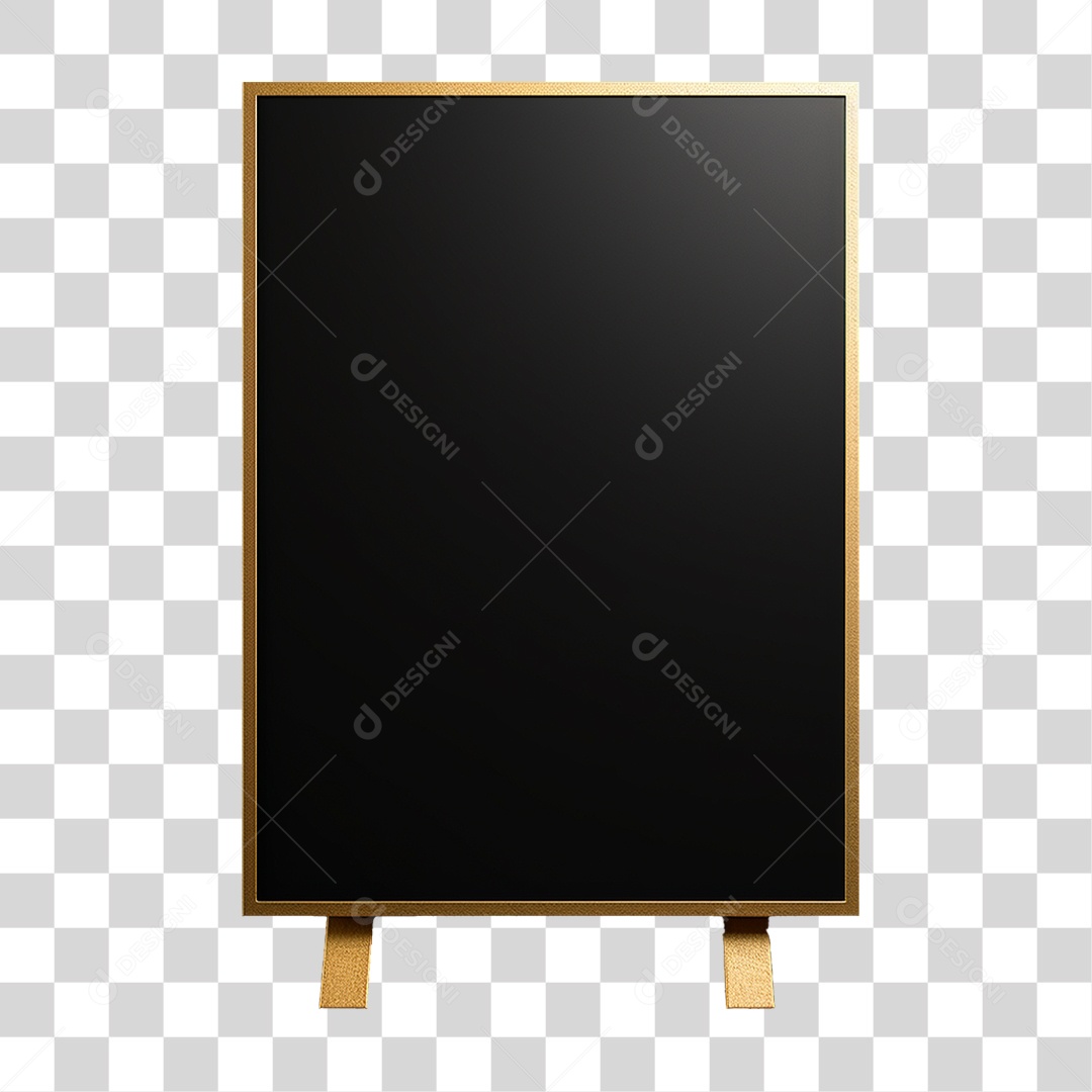 Elemento 3D Quadro PNG Transparente