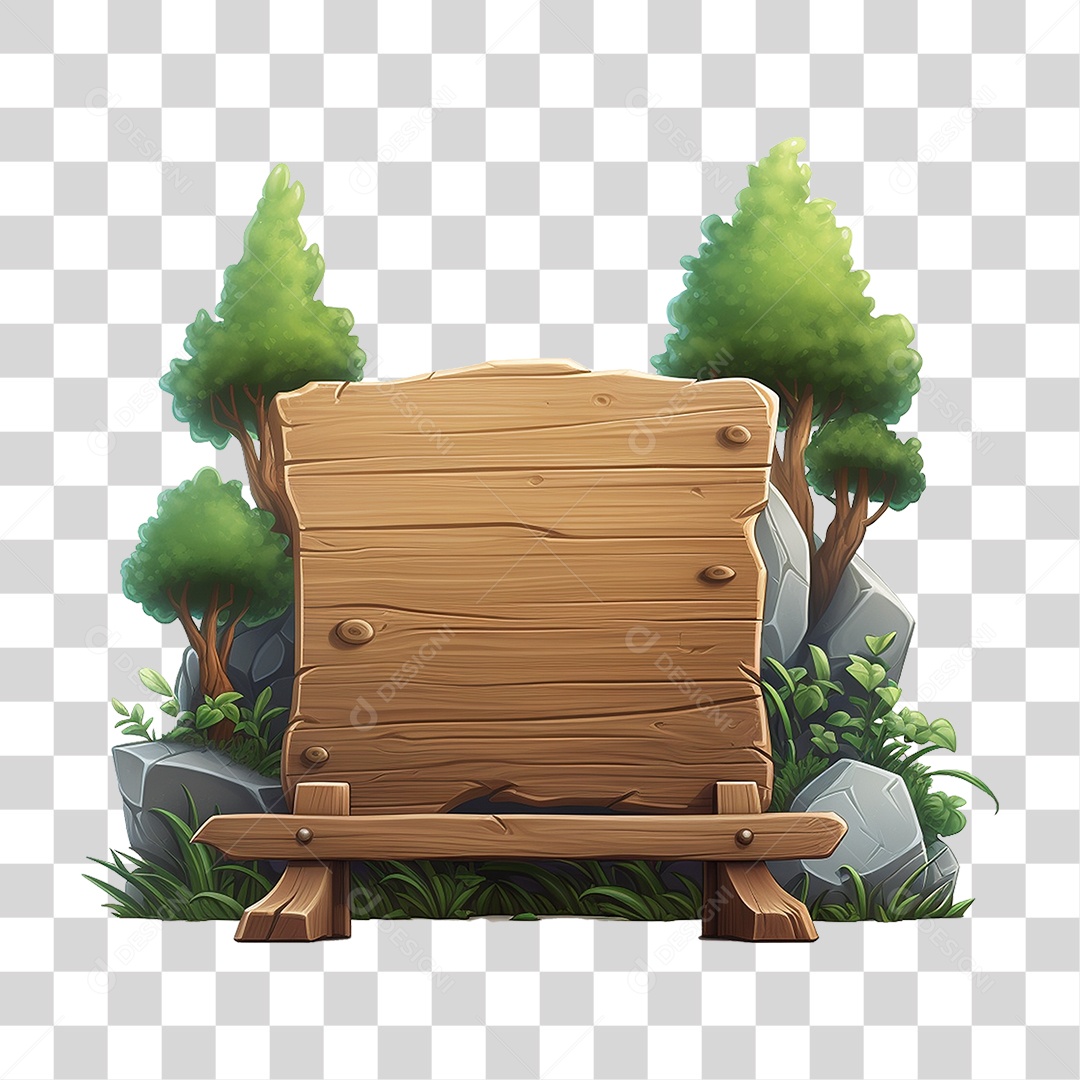 Elemento 3D Quadro PNG Transparente