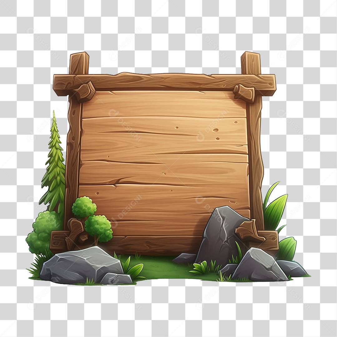 Elemento 3D Quadro PNG Transparente