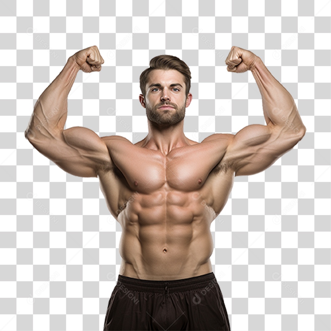 Homem Músculos Academia Treino PNG Transparente