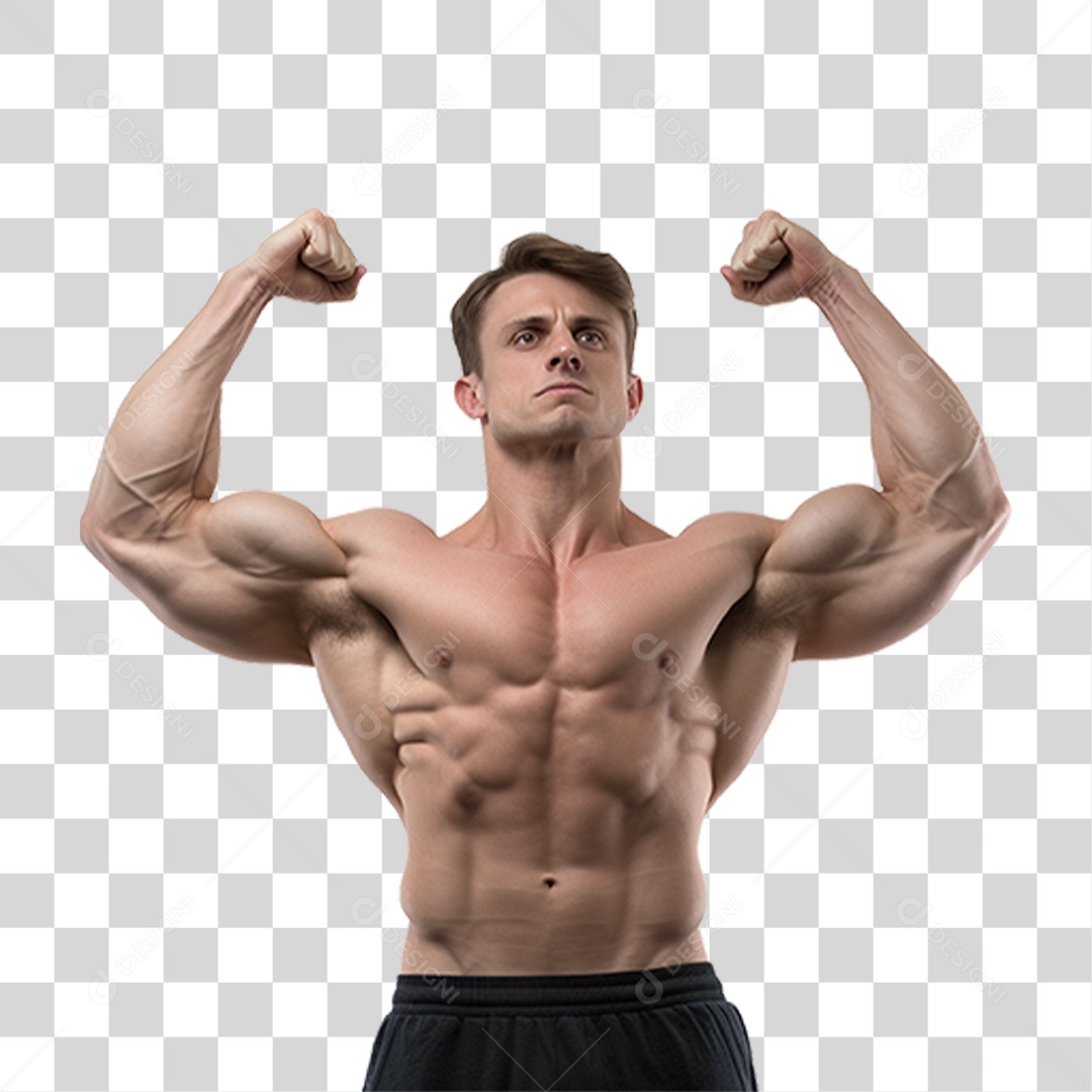 Homem Músculos Academia Treino PNG Transparente