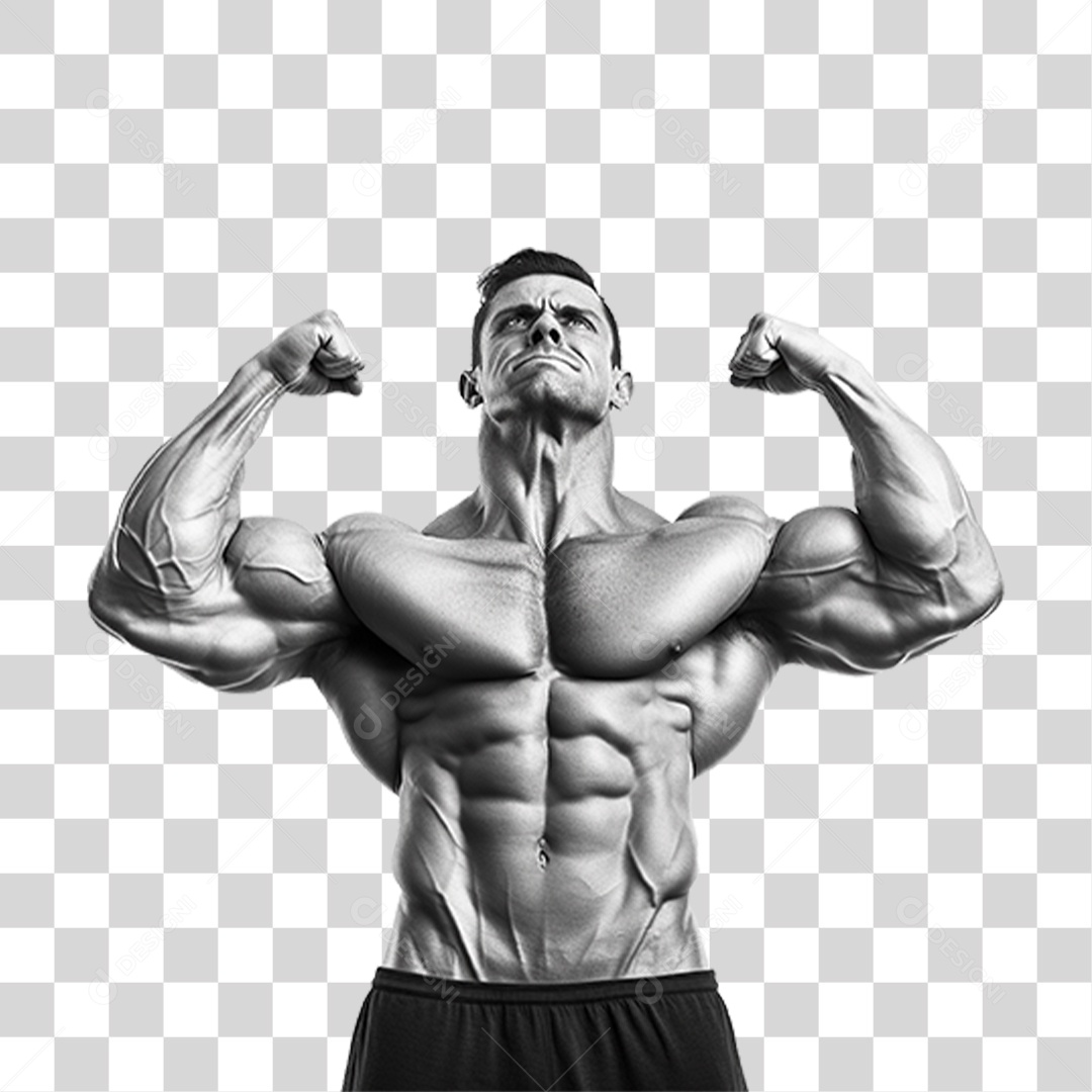 Homem Músculos Academia Treino PNG Transparente