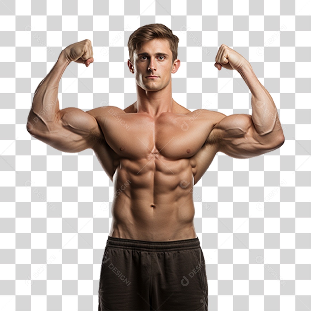 Homem Músculos Academia Treino PNG Transparente