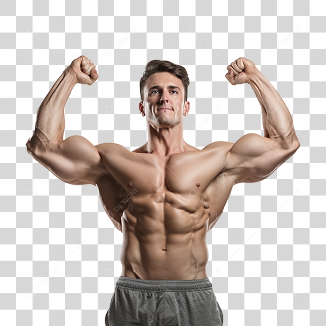 Homem Músculos Academia Treino PNG Transparente
