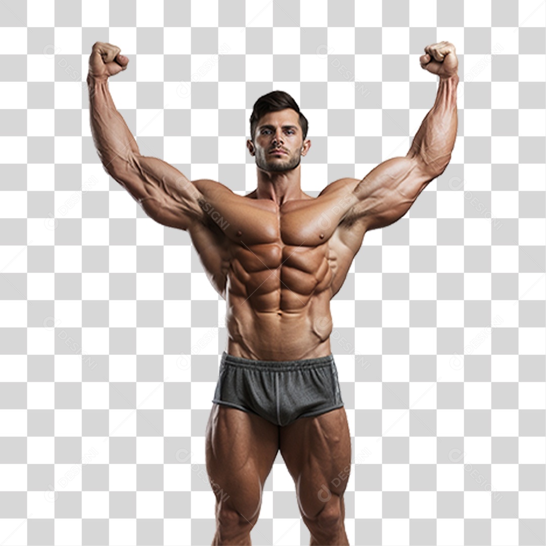 Homem Músculos Academia Treino PNG Transparente
