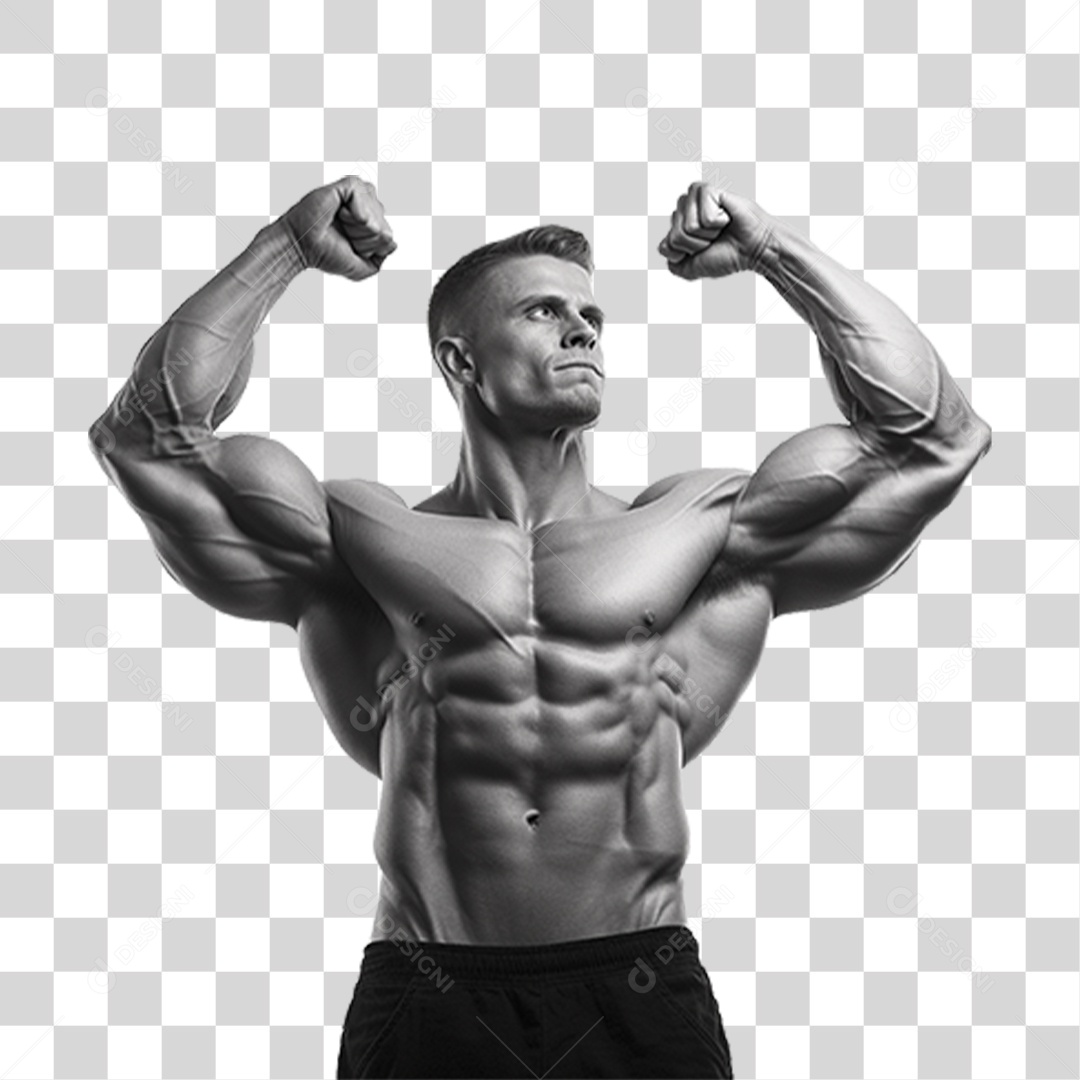 Homem Músculos Academia Treino PNG Transparente