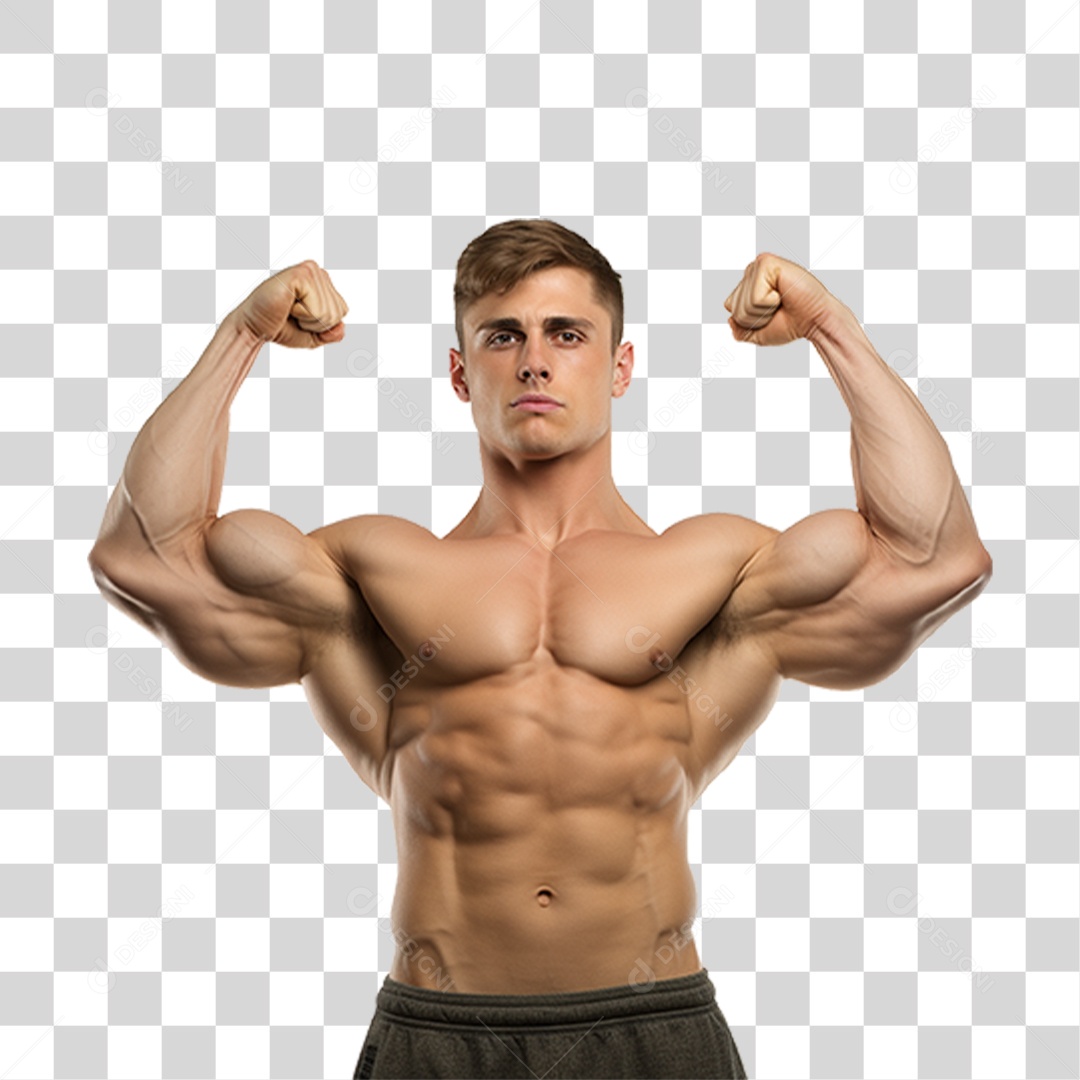 Homem Músculos Academia Treino PNG Transparente