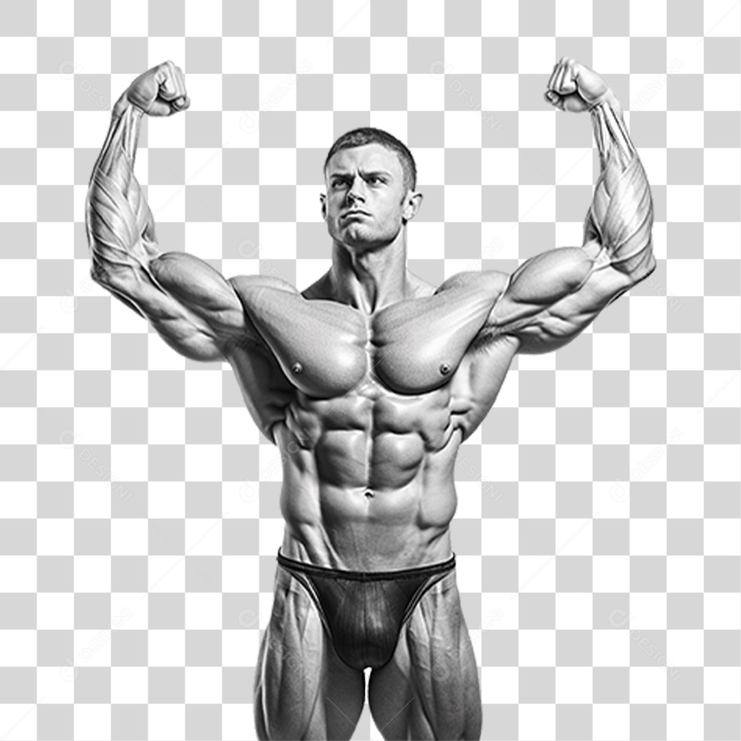 Homem Músculos Academia Treino PNG Transparente