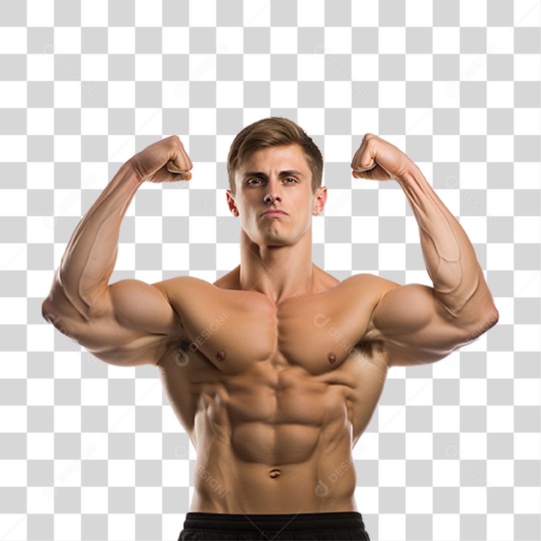 Homem Músculos Academia Treino PNG Transparente