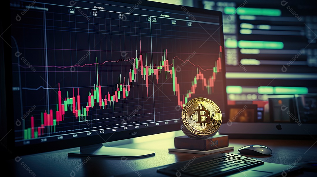 Moeda de bitcoin investimento criptomoedas