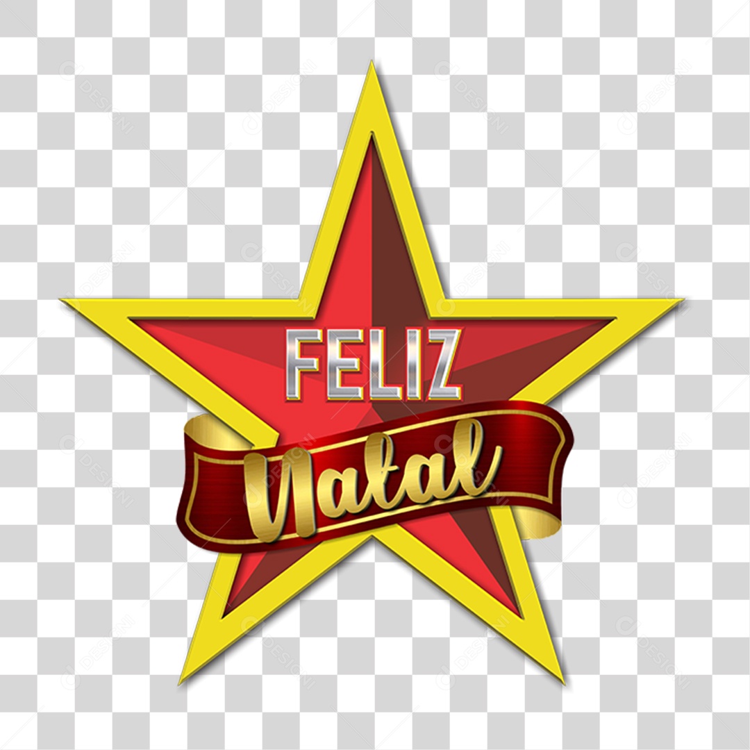 Estrela de Natal Enfeite Natalino Feliz Natal PNG Transparente