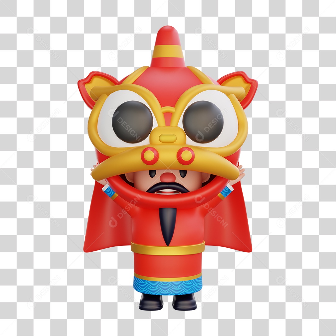 Personagem 3D da Cultura Chinesa PNG Transparente