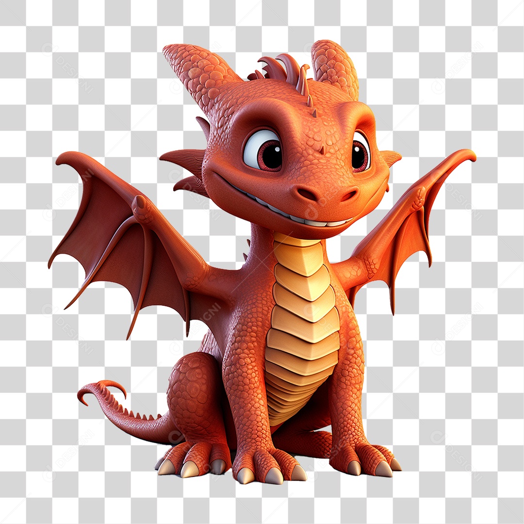 Mascote Dragão PNG Transparente