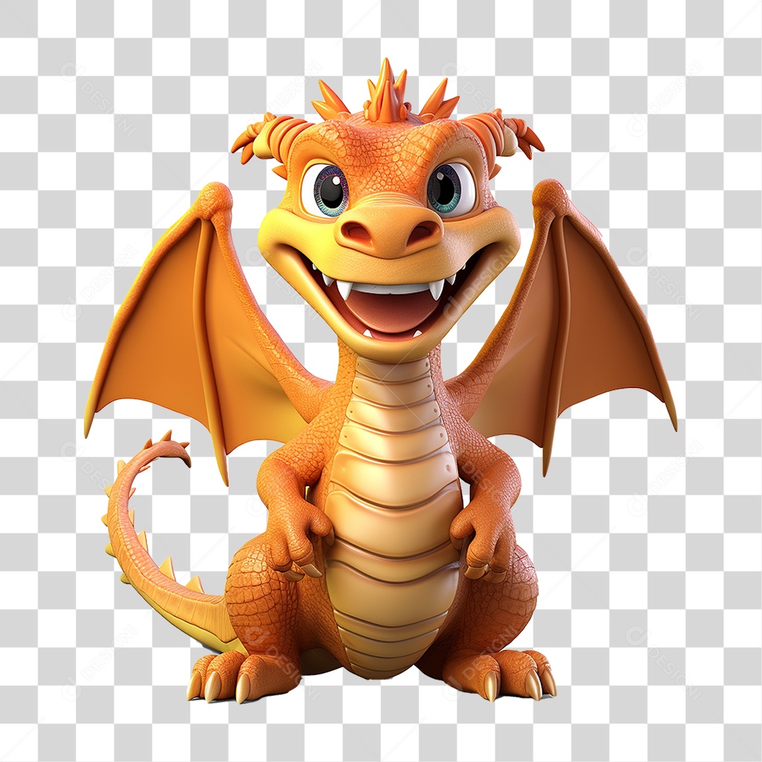 Mascote Dragão PNG Transparente
