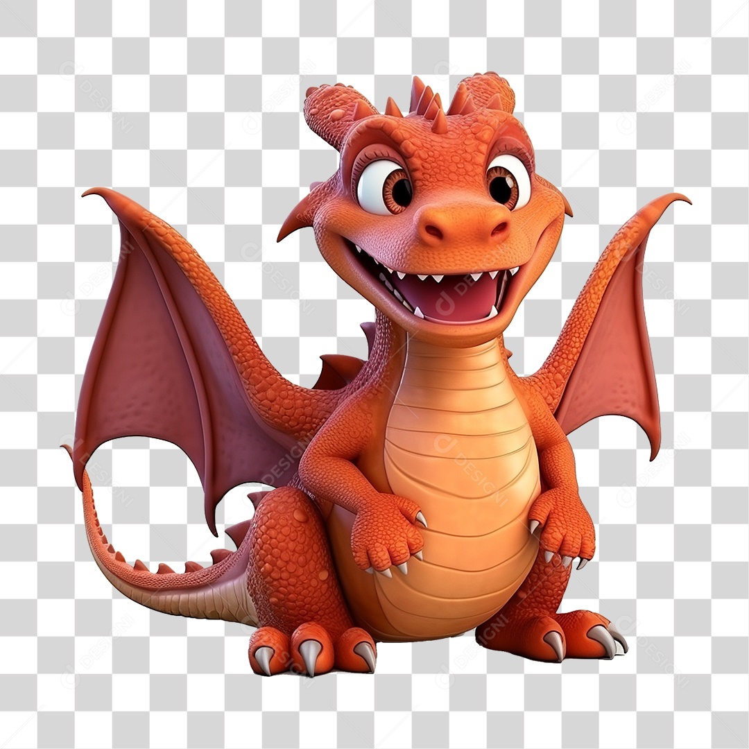 Mascote Dragão PNG Transparente