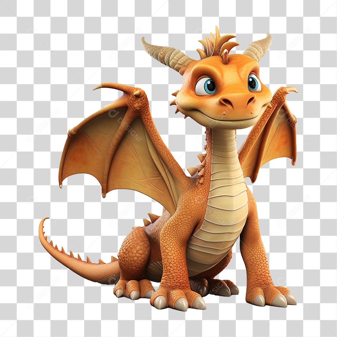 Mascote Dragão PNG Transparente