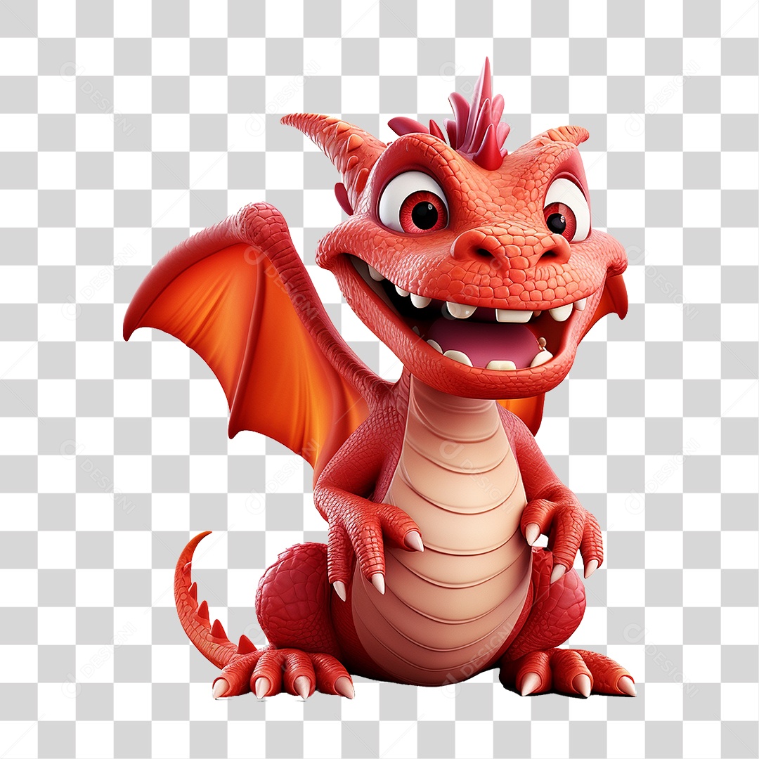 Mascote Dragão PNG Transparente