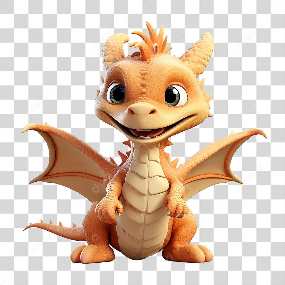 Mascote Dragão PNG Transparente