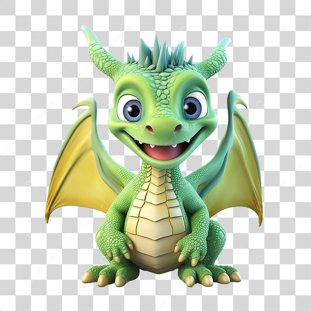 Mascote Dragão PNG Transparente