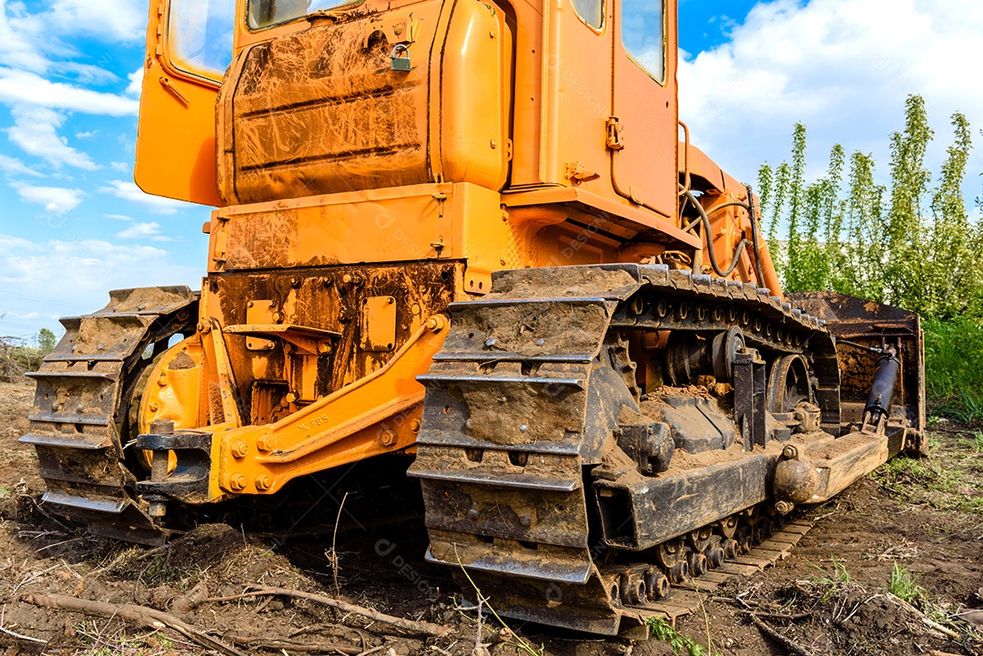 Bulldozer para estaleiros de construção de edifícios