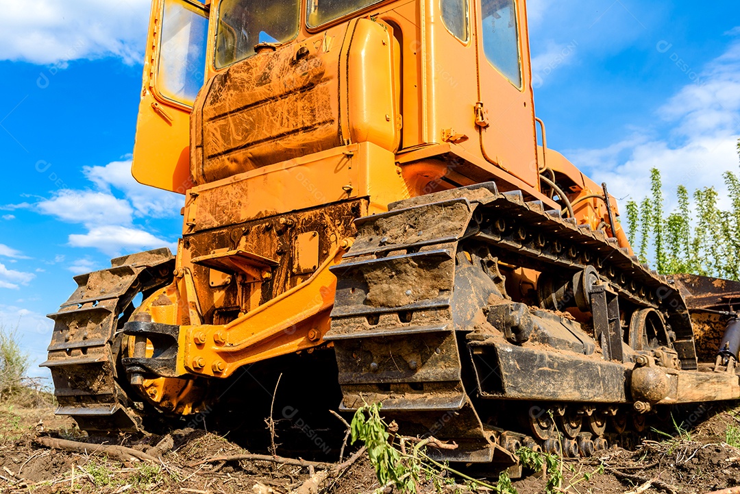 Bulldozer para estaleiros de construção de edifícios