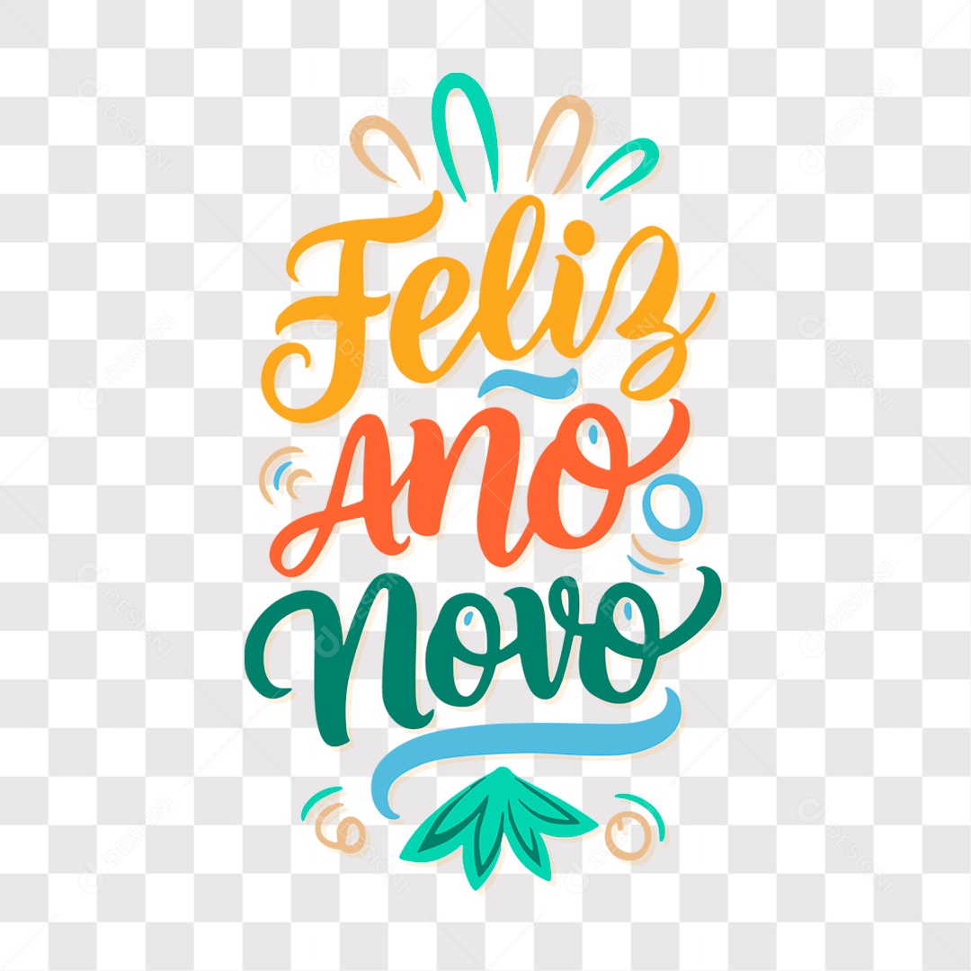 Lettering Feliz Ano Novo EPS + PNG